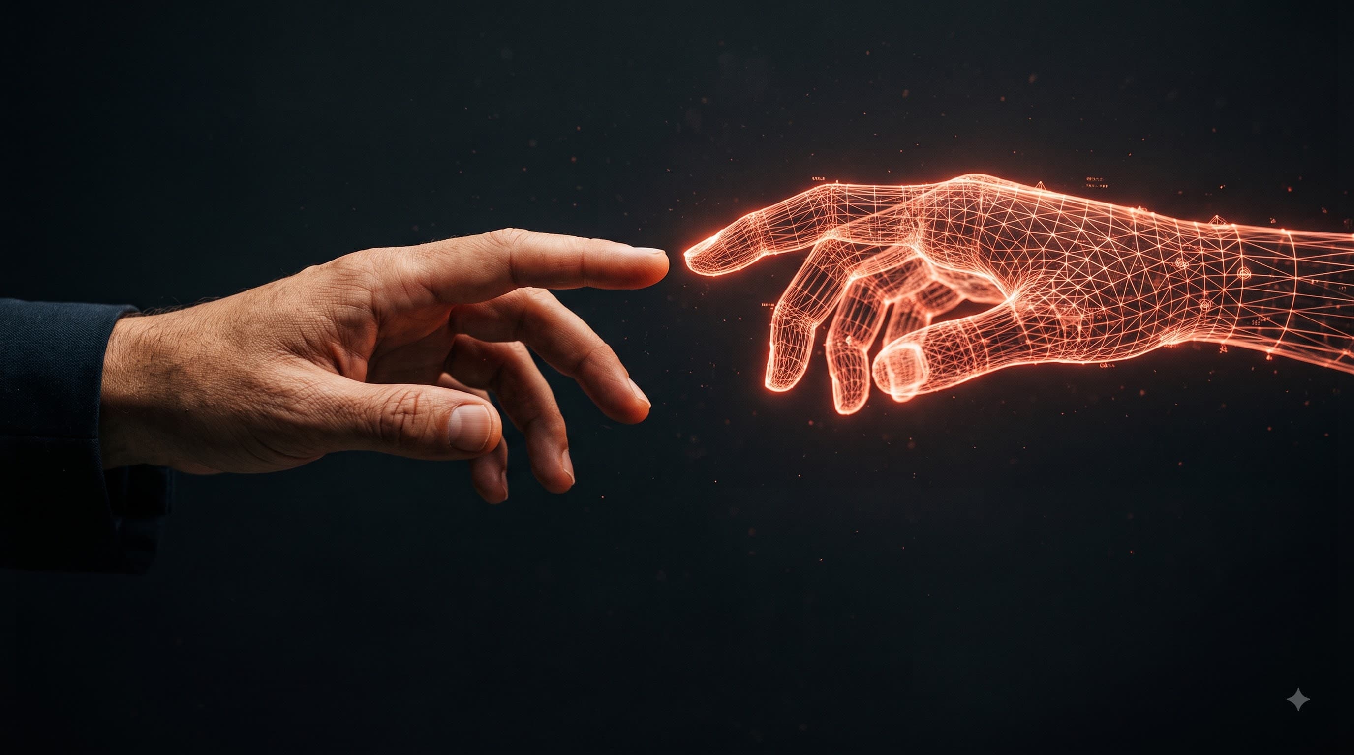 Human and AI Hand Connection